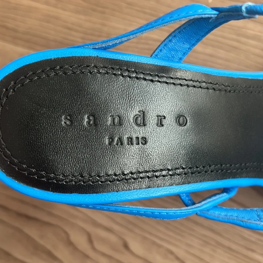 New Sandro Paris blue sandals - Picture 7 of 8